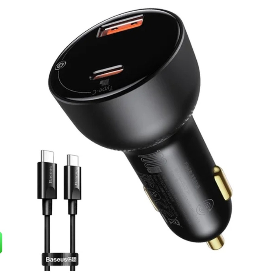 Автомобільний зарядний пристрій Baseus Superme Digital Display PPS Dual Quick Charger Car Charger Black, фото 1