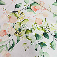 Водоотталкивающая ткань Duck digital, пудрово-зеленые листья (D-N-0853)