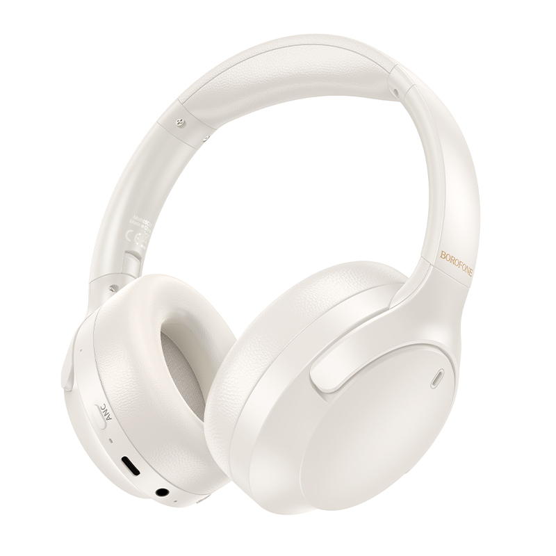 Бездротові навушники BOROFONE BO31 Prestige active noise Reduction BT headphones Milky white, фото 1