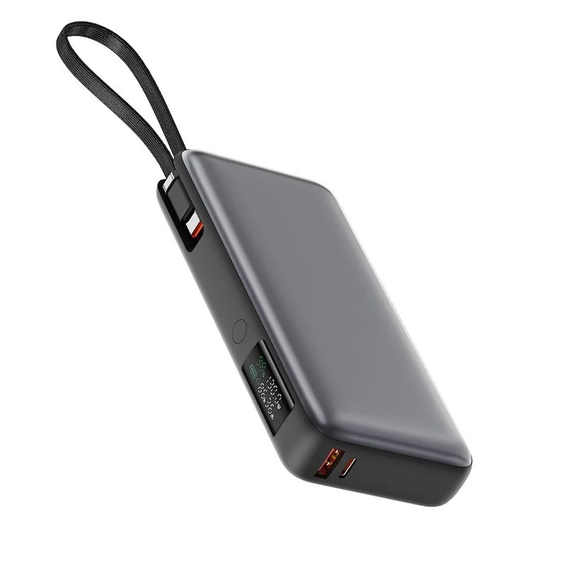 Зовнішній акумулятор ACEFAST M22 PD130W power bank with cable 20000mAh Black, фото 1
