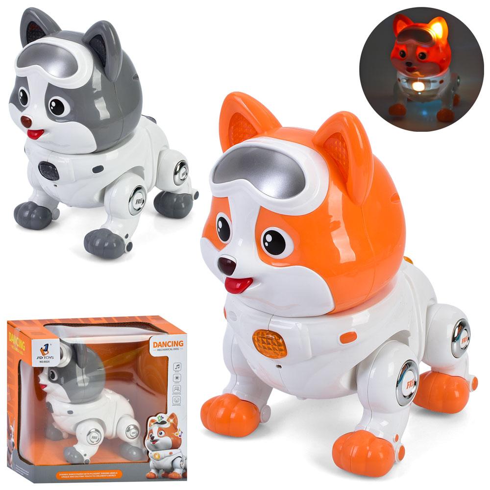 Музична іграшка 8826 (36шт) 19см, собака, музика, звук, світло, ходить, 2 кольори, на бат-ці, в кор-ці,, фото 1