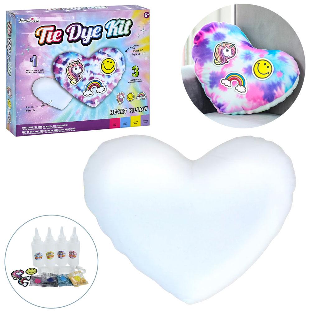 Набір для творчості A2403010W (6шт) подушка-серце (34-27см), флакони, фарби, рукавички, наліпки, наповнювач, в, фото 1