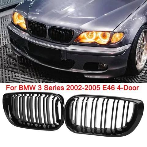 Решітки ніздрі радіатора матові чорні рестайлінг BMW E46 02-05 Ніздрі радіатора матові чорні БМВ Е46, фото 1