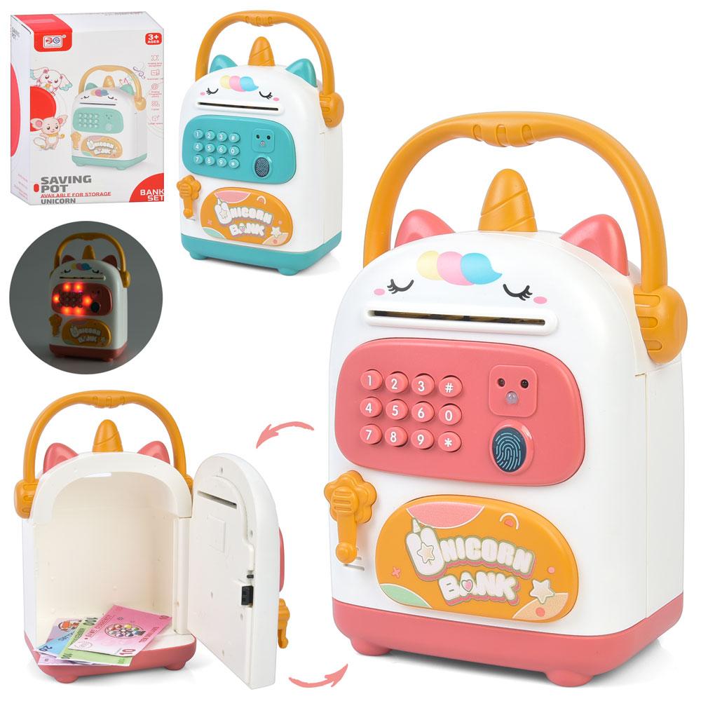 Банківський термінал 133-11 (18шт) сейф з кодом, гроші, затягує купюри, 2 кольори, звук, світло, на бат-ці, в, фото 1