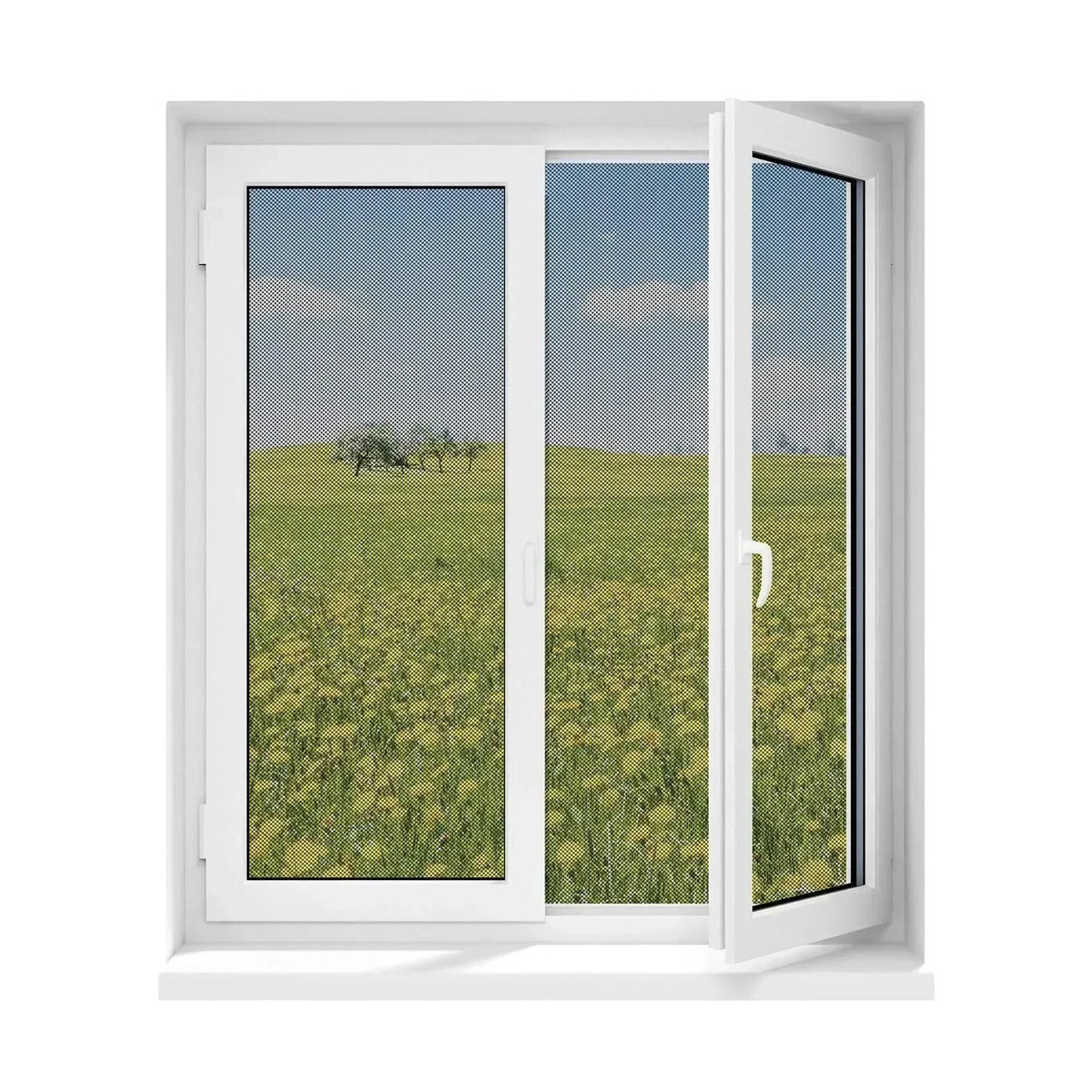 Москітна сітка для вікон на магнітах 130x150 см. Чорний, антимоскітна сітка на вікно від комарів, фото 1