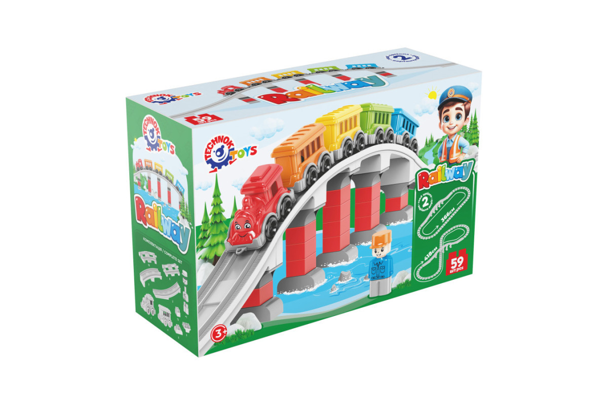 Іграшка «Конструктор залізниця ТехноК», арт.1300, фото 1