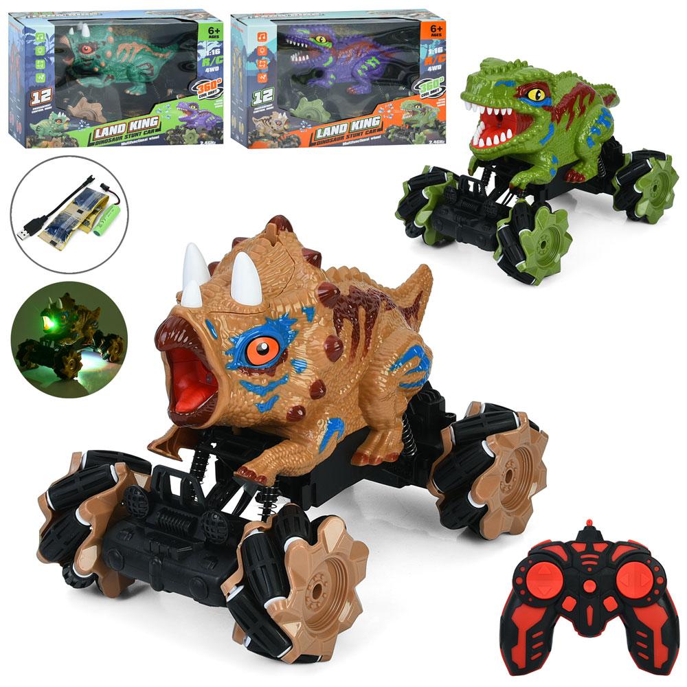 Машина 688-11-22 (12шт) р/к2,4G, акум, 23см, 1:16, корпус-динозавр, водяні кулі,USBзарядне, колеса-ролики, 2, фото 1