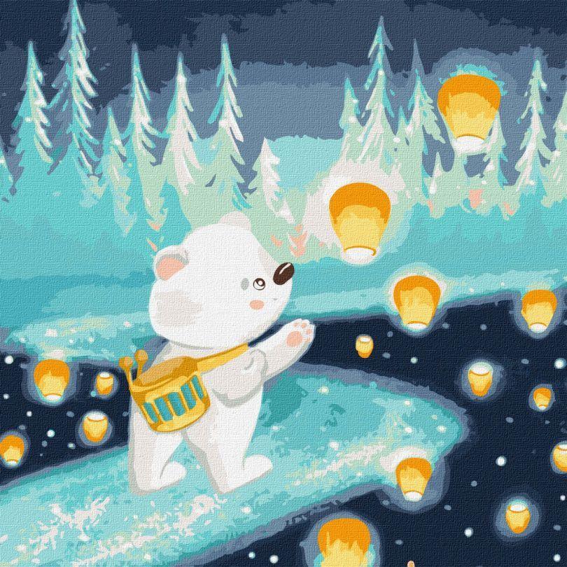 Картина за номерами Ідейка Небесні ліхтарики ©Катерина Валерьїва (KH4360) 40 х 40 см, фото 1