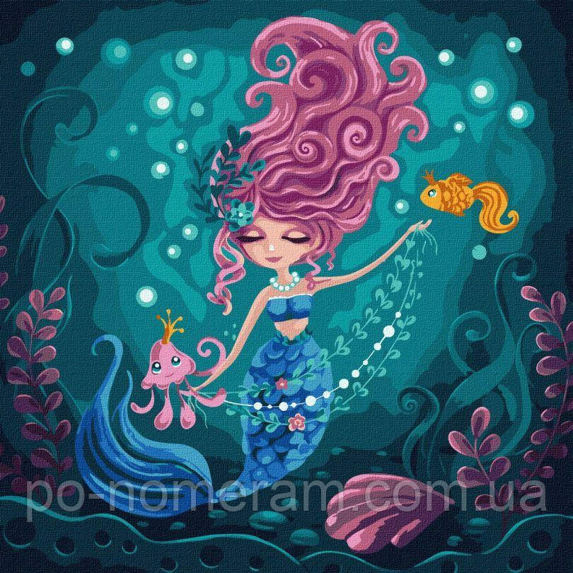 Малювання по номерам Ідейка Русалка ©Elena Schweitzer (KH5060) 40 х 40 см, фото 1