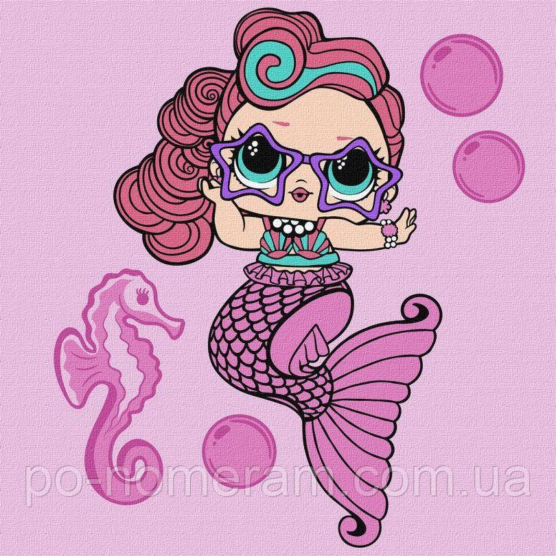 Розмальовка для дорослих Ідейка LOL Surprise! Mermaids Waves (KH6266) 40 х 40 см, фото 1