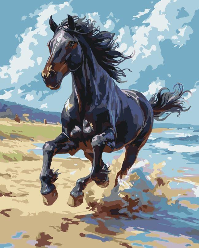 Малювання по номерам ArtCraft Благородний скакун (ACR-11703-AC) 40 х 50 см, фото 1