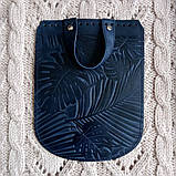 Клапан для рюкзака "Листя". Колір "Синій"., фото 2
