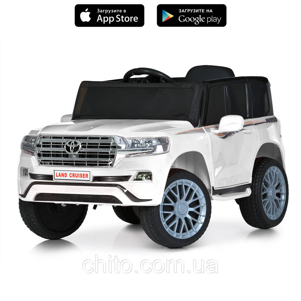 Дитячий електромобіль Джип Toyota M 6130EBLR-1 Білий, фото 1