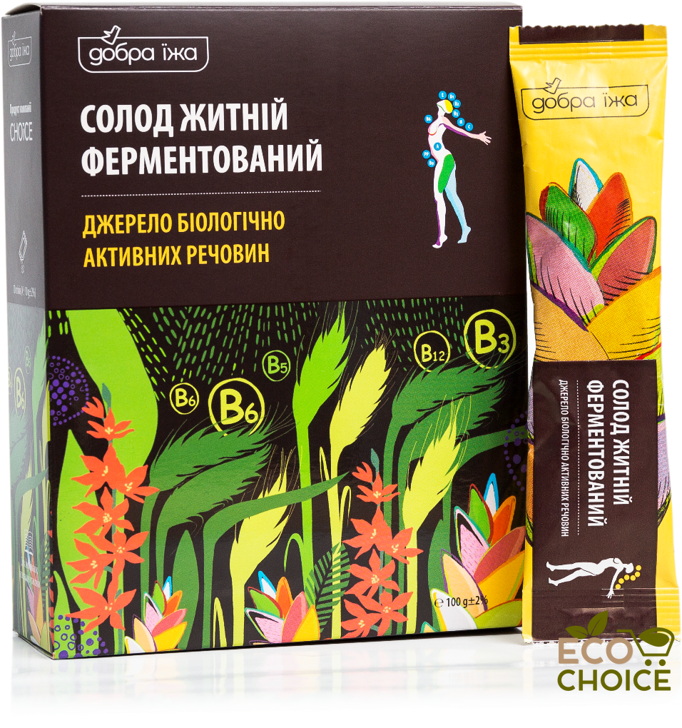 Солод житній ферментований (у стиках) 100 г — Добра Їжа