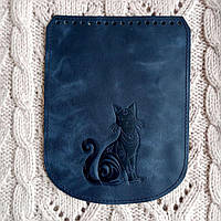 Клапан для рюкзака "Кішка". Колір "Синій".