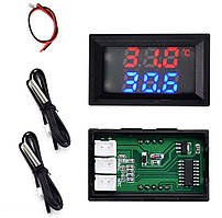 Термометр із двома датчиками температури -50-120 °C червоний + синій