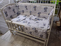 Комплект постільної білизни в дитяче ліжечко 120*60 Ведмедики