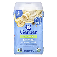 Gerber, овсяная каша с пробиотиком, со вкусом банана, 227 г