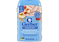 Каша Gerber безмолочная мультизлаковая от 12 месяцев, банан, яблоко и клубника, 227