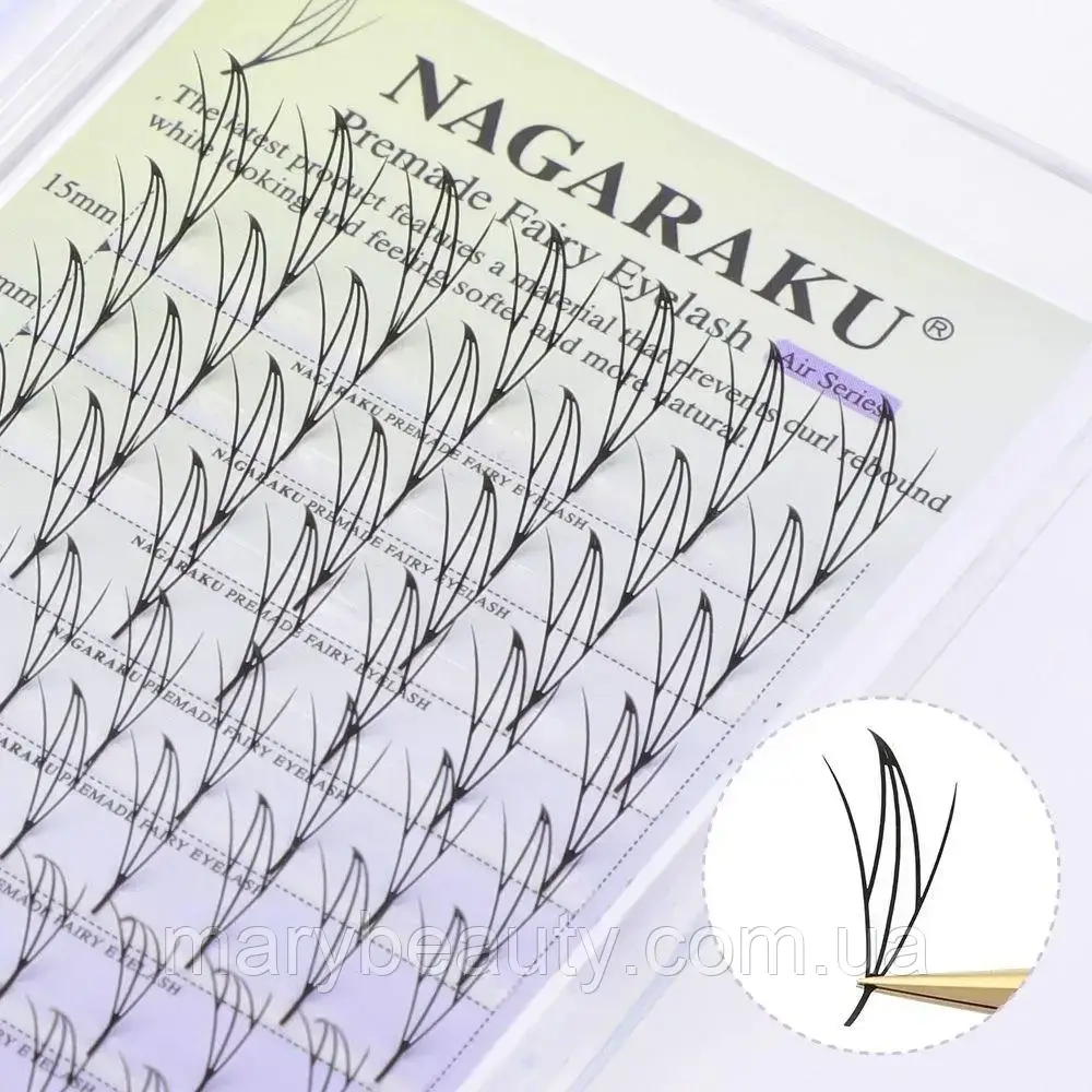 Вії Nagaraku Фея C 0.07 (8-15) mix Fairy Air Series, фото 1