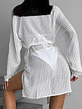 Універсальна біла дихаюча сорочка, пляжна сорочка, пляжний одяг, фото 2