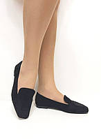 Чорні замшеві балетки розмір 36 37 38