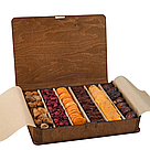 Подарунковий набір з сухофруктами та горіхами у Деревʼяній книзі big, фото 2