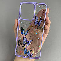 Чохол для Motorola G84 чохол з метеликами з блискітками на телефон моторола г84 бузковий a0i