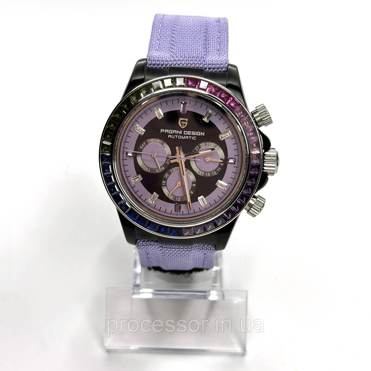 Pagani Design PD-1732 Rainbow/Black-Purple — Ефектний Чоловічий Автоматичний Годинник, фото 1