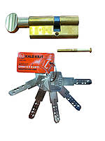 Циліндр KALE 164 BM 71 (26*10*35Т) поворотник з більшого боку, колір латунь