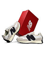 Сірі замшеві чоловічі кросівки New Balance 327 Grey White Black демісезонні