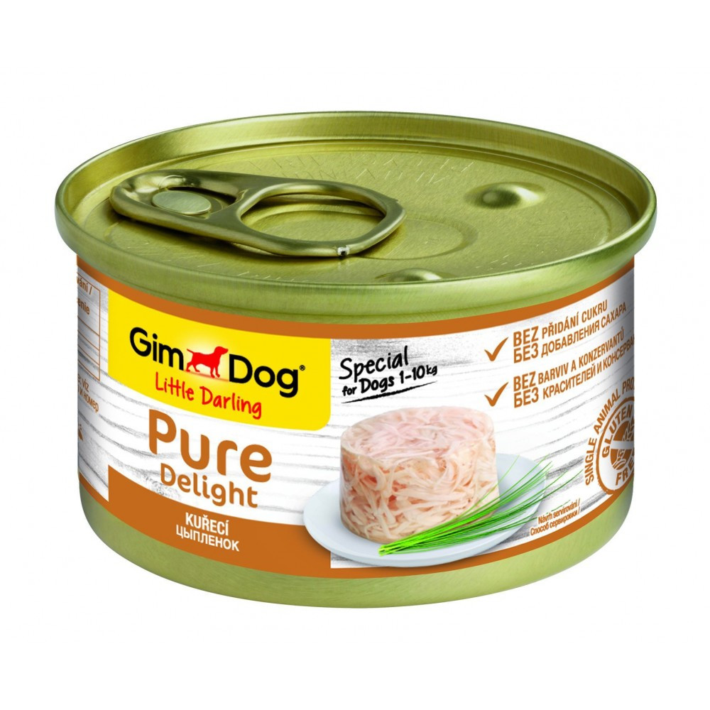 GimDog LD Pure Delight Chicken консерва для собак мініатюрних порід, з куркою 85г, фото 1