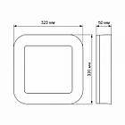 LED світильник ART IP65 квадратний VIDEX 30W 5000K Black, фото 3