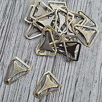 Пряжка 3-х щілинна для підтяжок 30х30х25 мм Антик