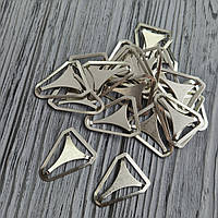 Пряжка 3-х щілинна для підтяжок 30х30х25 мм Нікель