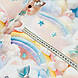Ранфорс DIGITAL з цифровим друком 5D, котики з бантиками та веселками (ТУРЦІЯ шир. 2,4 м) (R-N-0862), фото 3
