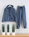 5730-28 Спортивний костюм на блискавці тринитка на флісі підліток (4 од: 36,38,40,42), фото 3