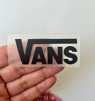 Термонаклейка VANS | Логотип на одежду, наклейка для худи, футболок, шапок (6×2,6 см)