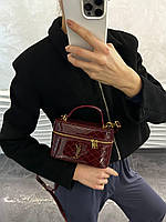 Saint Laurent Gaby Vanity Lacquered Leather Shoulder Bag Red Оригінальна коробка 18x11x7