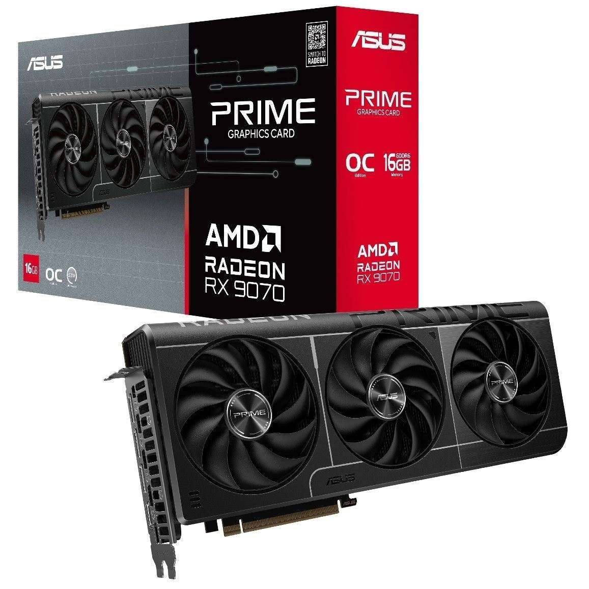 Відеокарта AMD Radeon RX 9070 16GB GDDR6 Prime OC Asus (PRIME-RX9070-O16G), фото 1