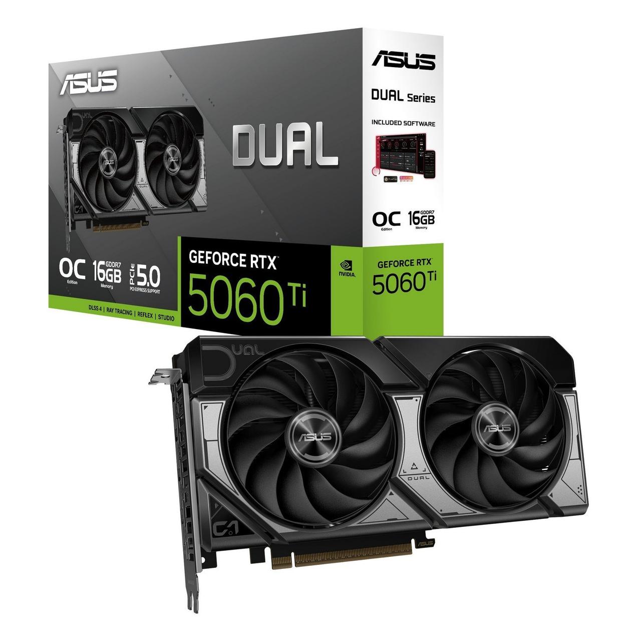 Відеокарта GF RTX 5060 Ti 16GB GDDR7 Dual OC Asus (DUAL-RTX5060TI-O16G), фото 1