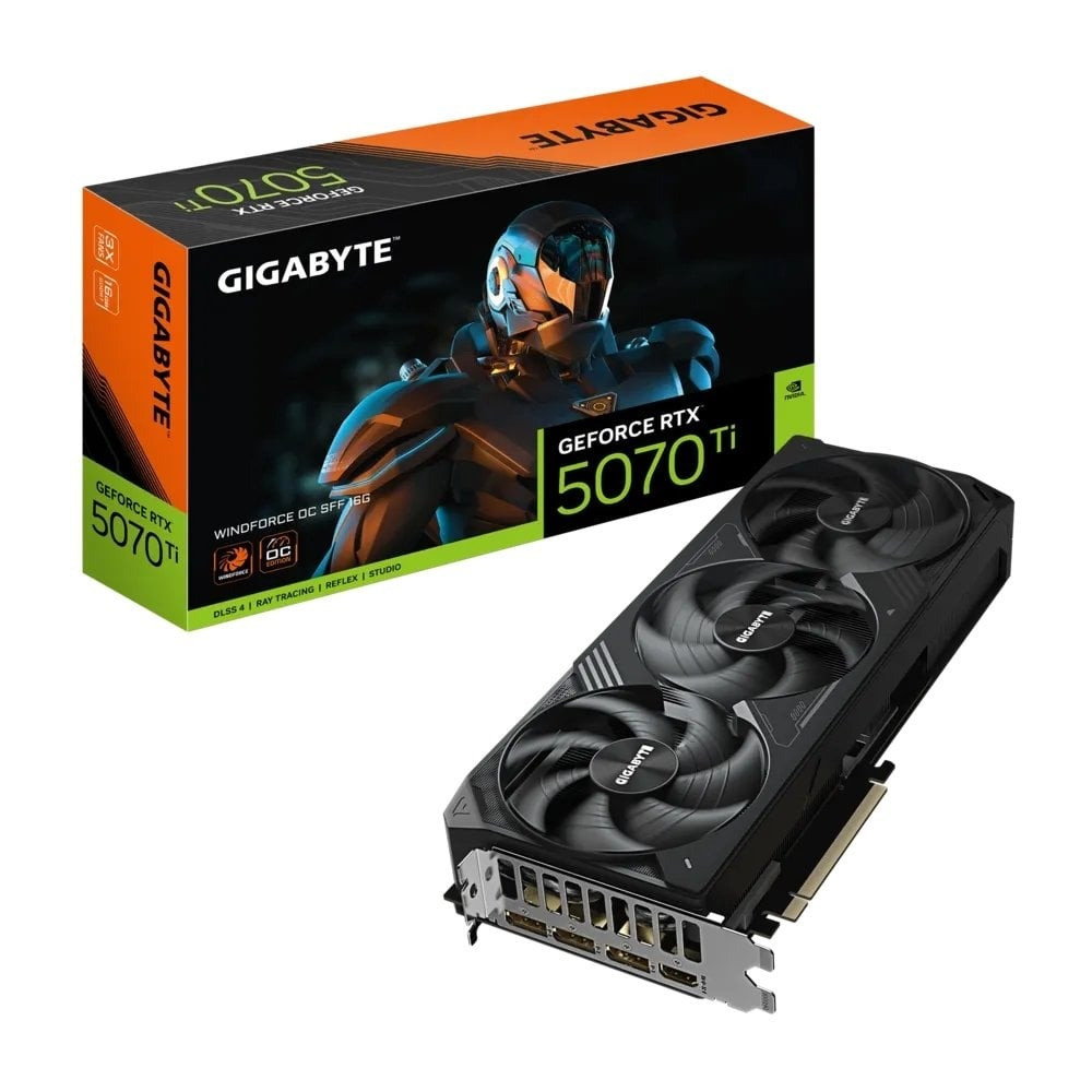 Відеокарта GF RTX 5070 Ti 16GB GDDR7 Windforce OC Gigabyte (GV-N507TWF3OC-16GD), фото 1