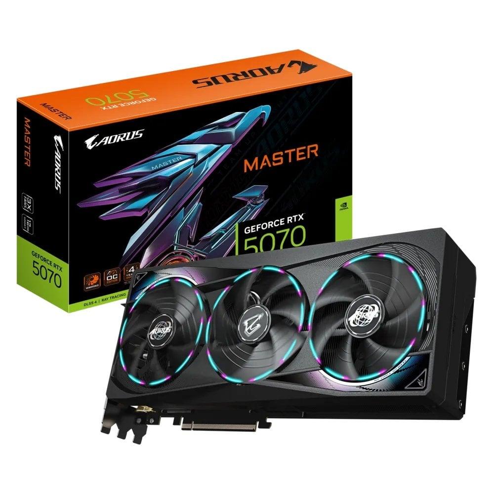 Відеокарта GF RTX 5070 12GB GDDR7 Aorus Master Gigabyte (GV-N5070AORUS M-12GD), фото 1
