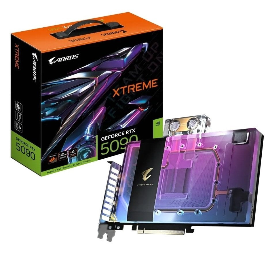 Відеокарта GF RTX 5090 32GB GDDR7 Aorus Xtreme Waterforce WB Gigabyte (GV-N5090AORUSX WB-32GD), фото 1