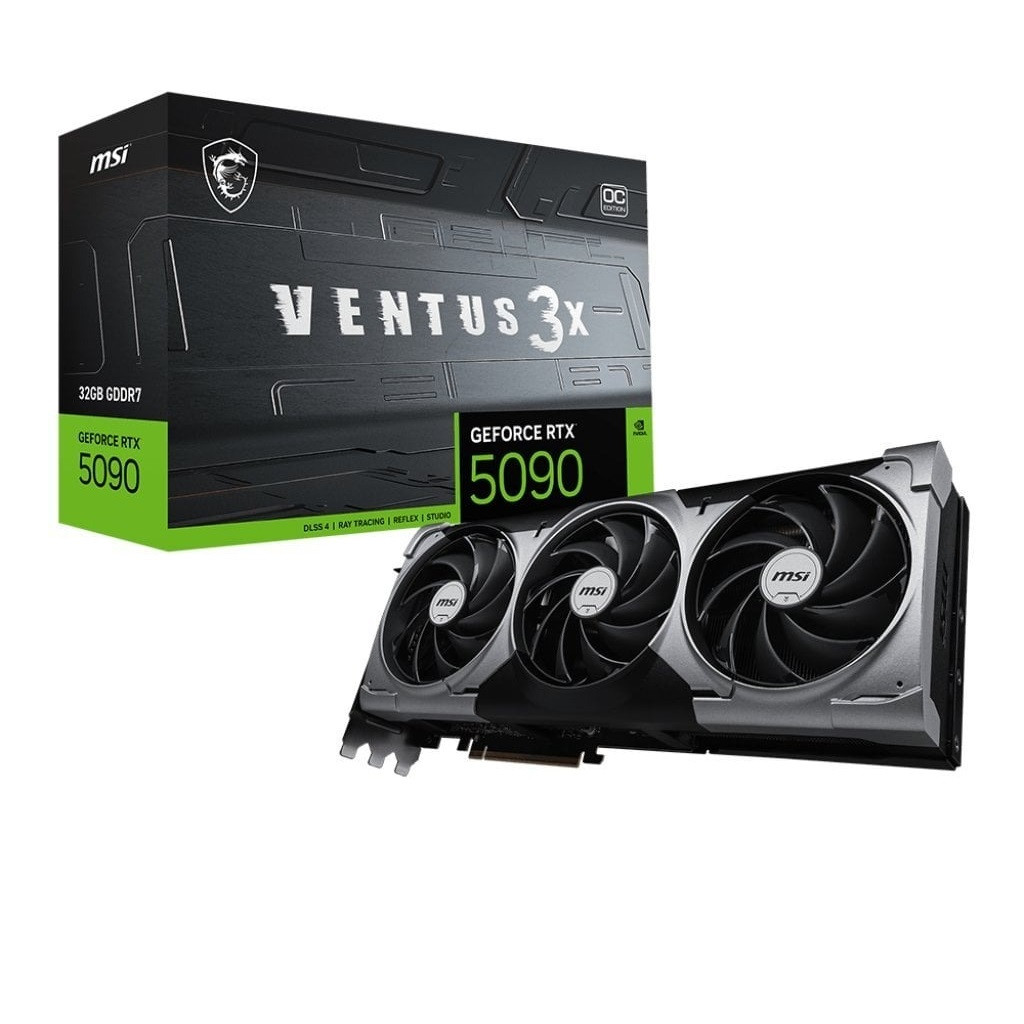 Відеокарта GF RTX 5090 32 GB GDDR7 Ventus 3X OC MSI (GeForce RTX 5090 32G VENTUS 3X OC), фото 1