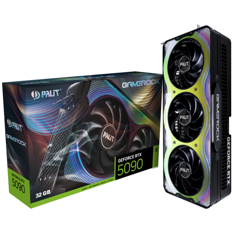 Відеокарта GF RTX 5090 32GB GDDR7 GameRock Palit (NE75090019R5-GB2020G), фото 1