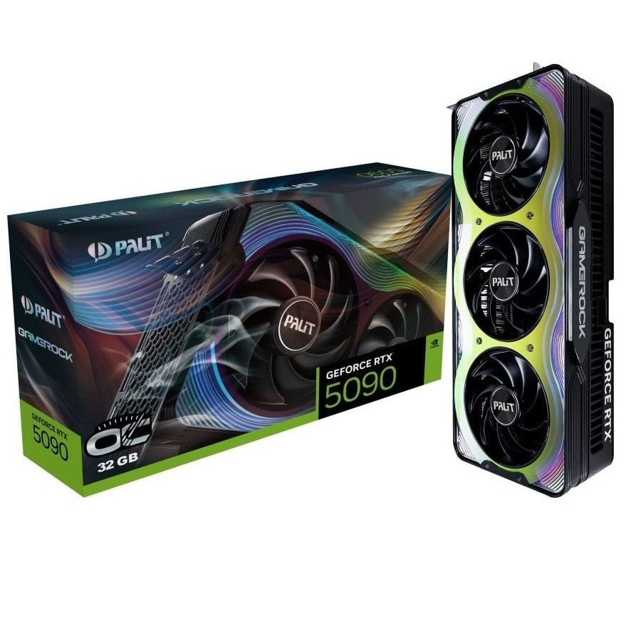 Відеокарта GF RTX 5090 32GB GDDR7 GameRock OC Palit (NE75090S19R5-GB2020G), фото 1