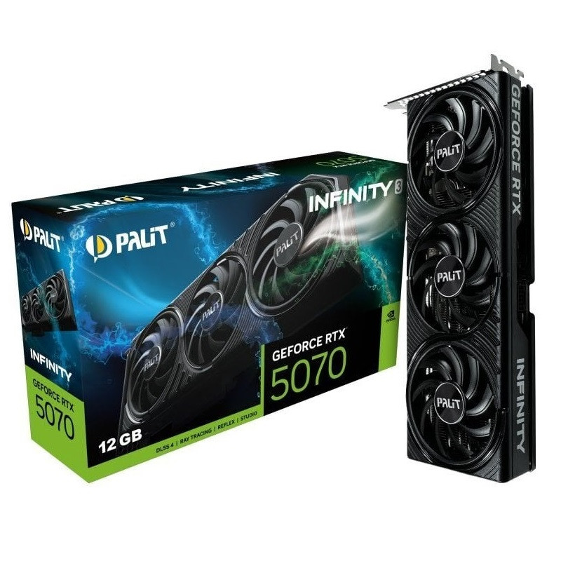 Відеокарта GF RTX 5070 12GB GDDR7 Infinity 3 Palit (NE75070019K9-GB2050S), фото 1