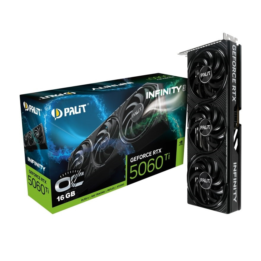 Відеокарта GF RTX 5060 Ti 16GB GDDR7 Infinity 3 OC Palit (NE7506TS19T1-GB2061S), фото 1