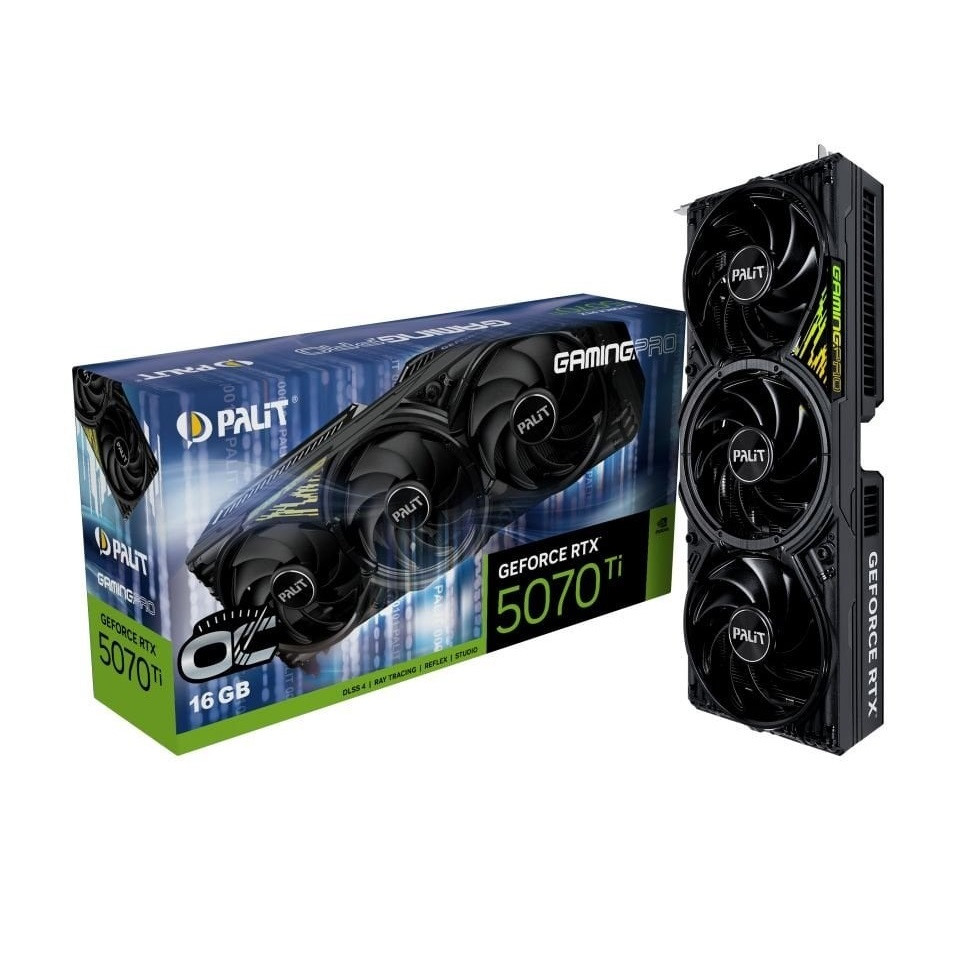 Відеокарта GF RTX 5070 Ti 16GB GDDR7 GamingPro OC V1 Palit (NE7507TS19T2-GB2031Y), фото 1